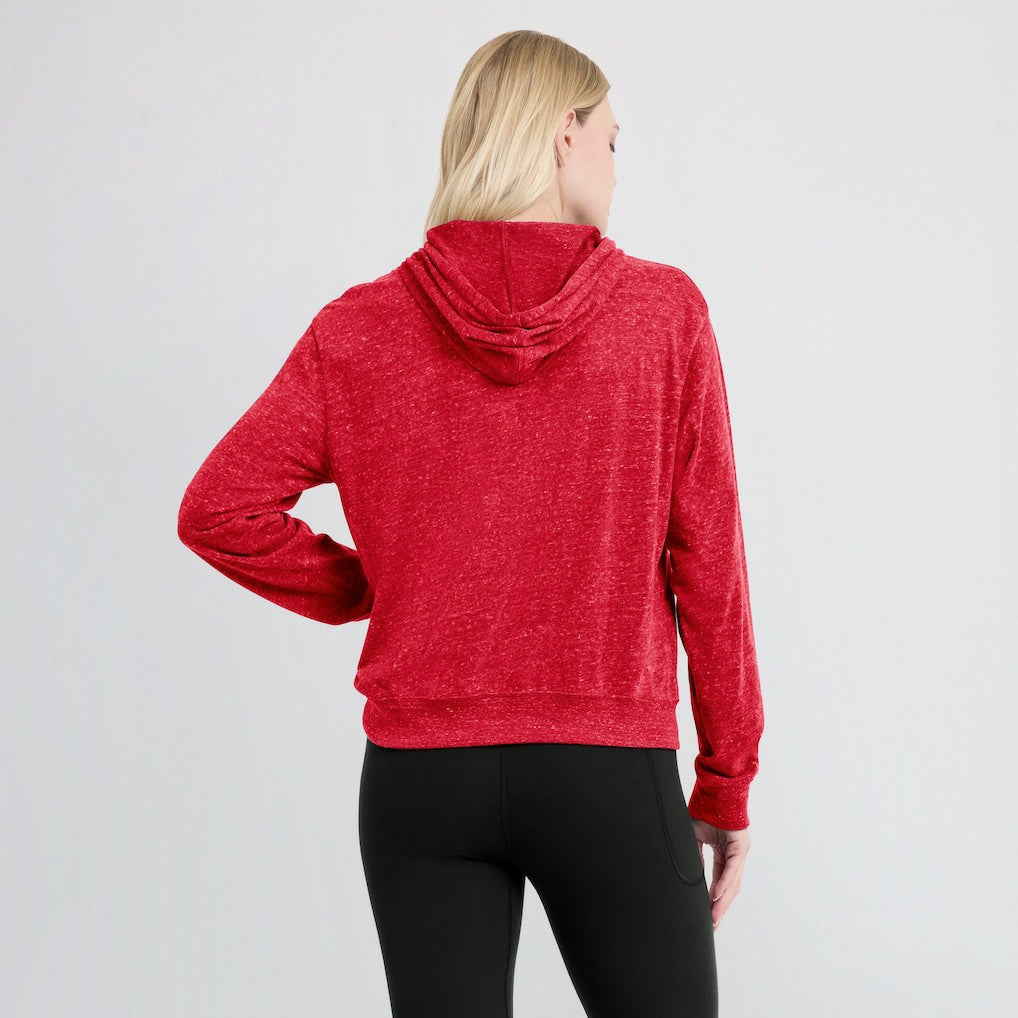 San Francisco 49ers Women's Rewind Gym Vintage Lightweight Pullover Hoodie Scarlet - Nike