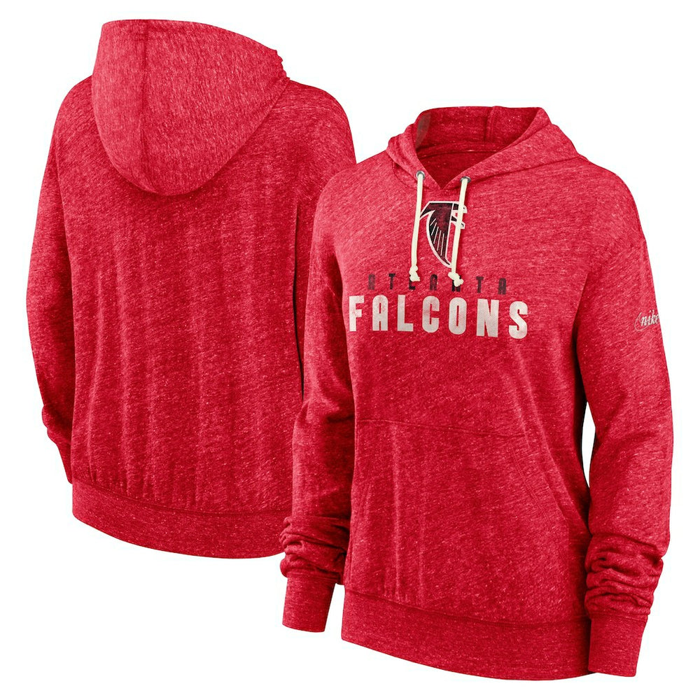 Atlanta Falcons Women's Rewind Gym Vintage Lightweight Pullover Hoodie Red - Nike