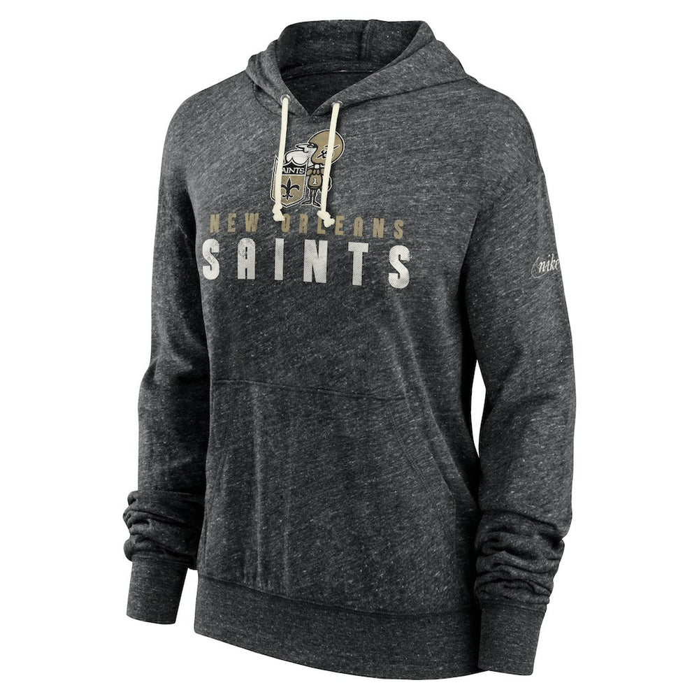 New Orleans Saints Women's Rewind Gym Vintage Lightweight Pullover Hoodie Black - Nike
