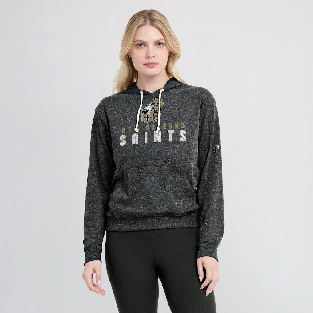 New Orleans Saints Women's Rewind Gym Vintage Lightweight Pullover Hoodie Black - Nike