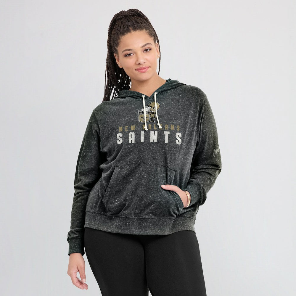New Orleans Saints Women's Rewind Gym Vintage Lightweight Pullover Hoodie Black - Nike
