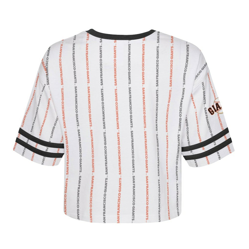 San Francisco Giants Girls Youth Ball Striped T-Shirt Online