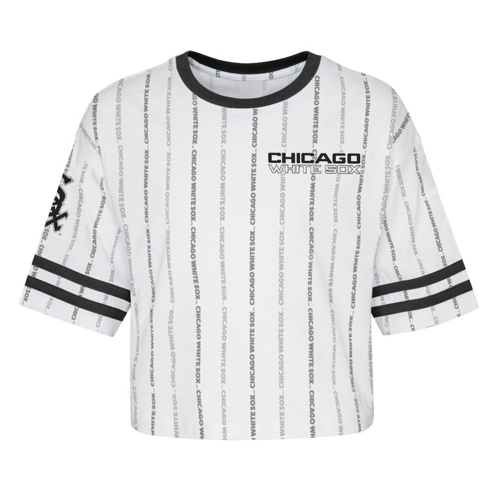 Chicago White Sox Girls Youth Ball Striped T-Shirt Lifestyle
