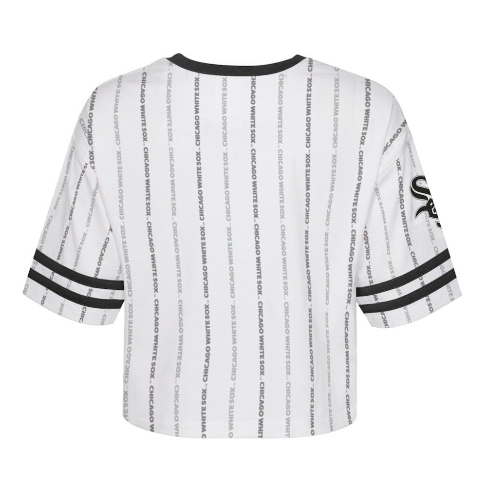 Chicago White Sox Girls Youth Ball Striped T-Shirt Lifestyle