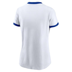 Los Angeles Rams Women's Rewind Ringer T-Shirt White - Nike