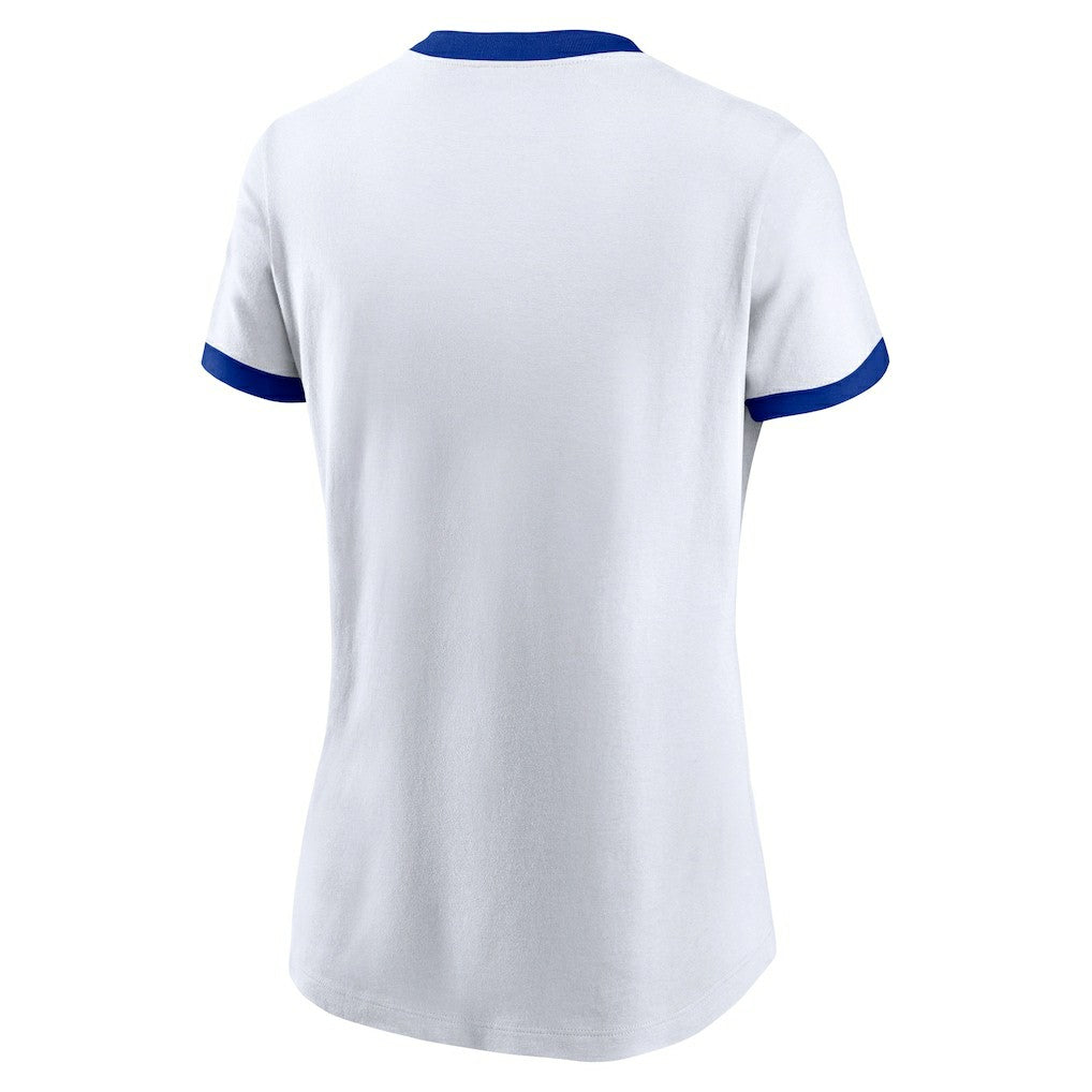 New England Patriots Women's Rewind Ringer T-Shirt White - Nike
