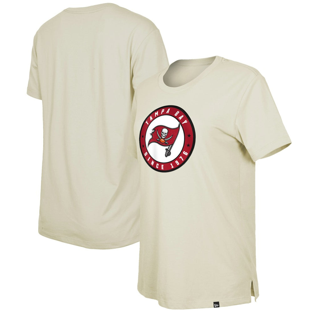 Tampa Bay Buccaneers New Era Women's 2023 NFL Draft T-Shirt Cream - NFL