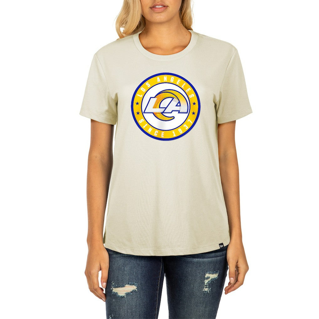 Los Angeles Rams New Era Women's 2023 NFL Draft T-Shirt Cream - NFL