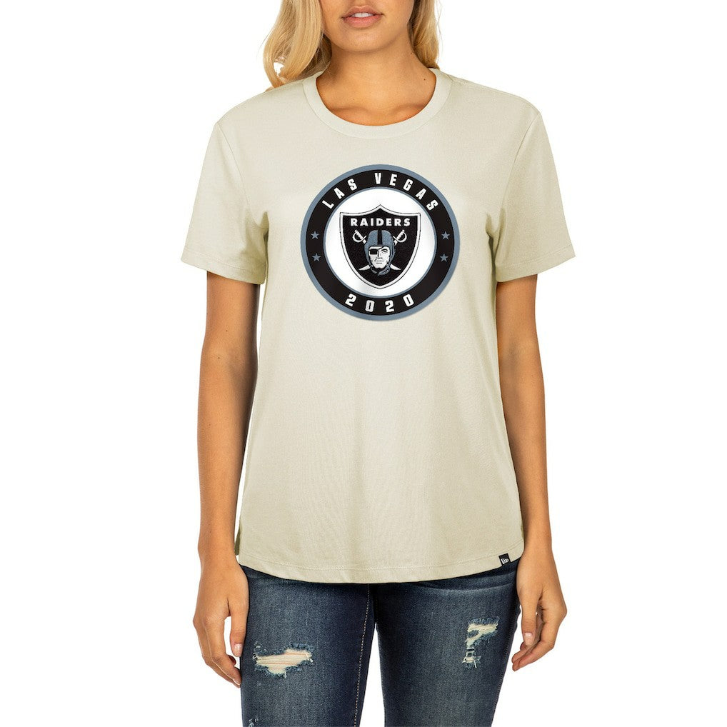 Las Vegas Raiders New Era Women's 2023 NFL Draft T-Shirt Cream - NFL