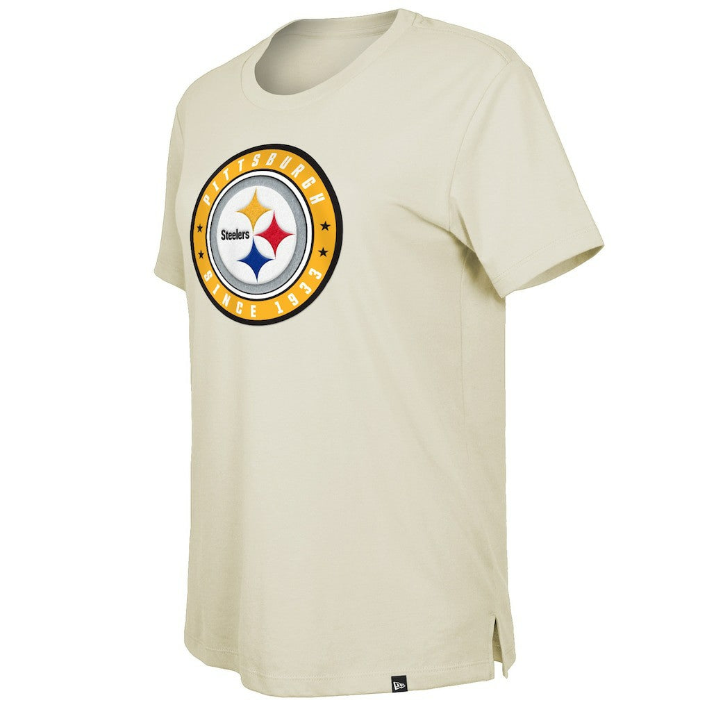 Pittsburgh Steelers New Era Women's 2023 NFL Draft T-Shirt Cream - NFL