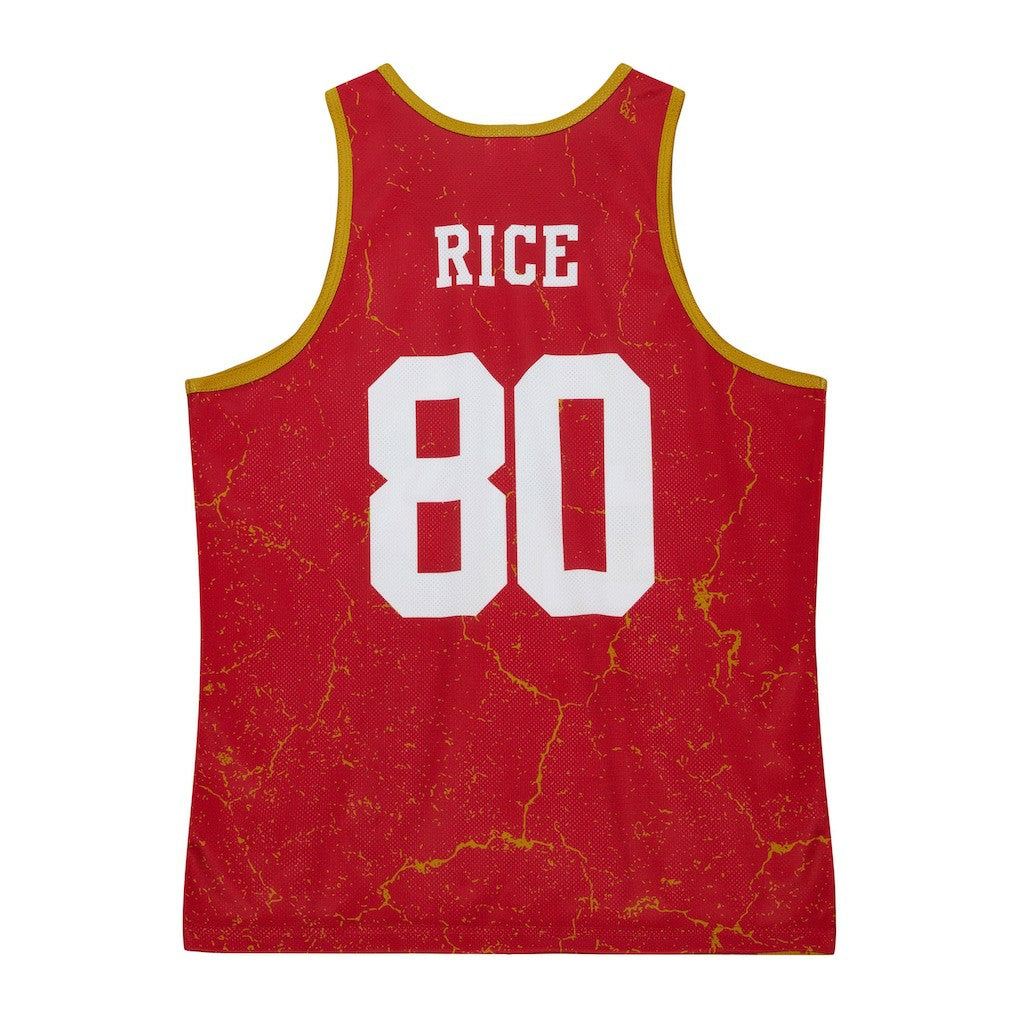 Jerry Rice San Francisco 49ers 1994 Player Burst Tank Top Scarlet - Mitchell & Ness