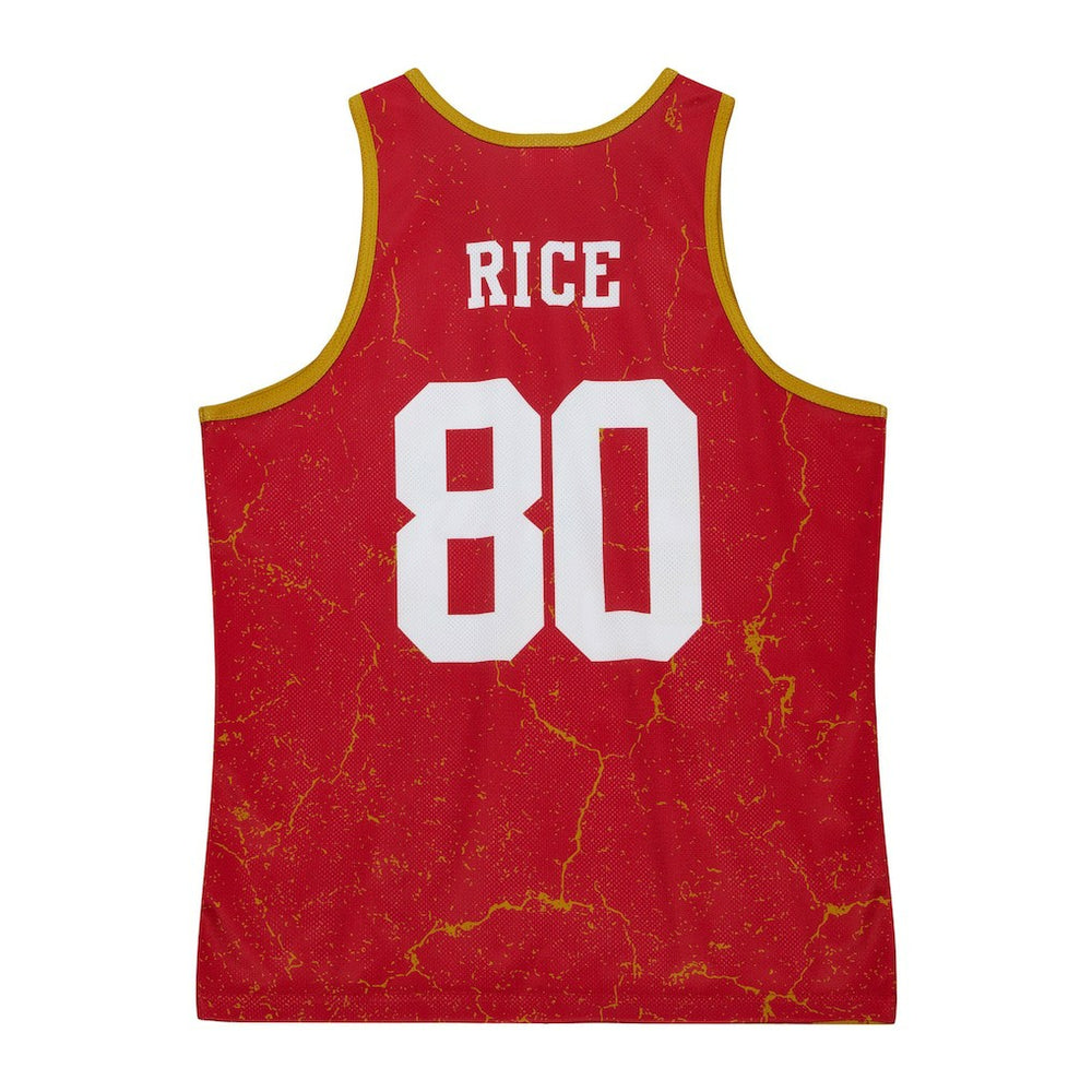 Jerry Rice San Francisco 49ers 1994 Player Burst Tank Top Scarlet - Mitchell & Ness