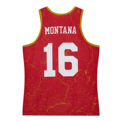 Joe Montana San Francisco 49ers 1989 Player Burst Tank Top Scarlet - Mitchell & Ness