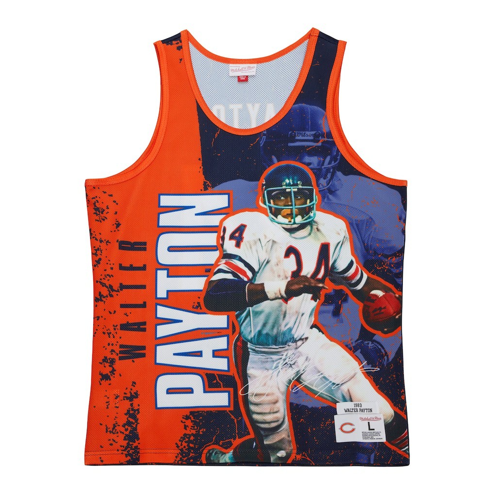 Walter Payton Chicago Bears 1983 Player Burst Tank Top Navy - Mitchell & Ness