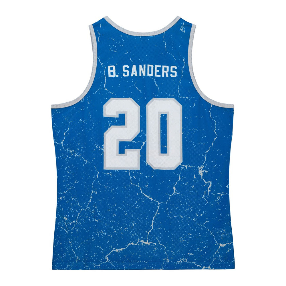 Barry Sanders Detroit Lions 1991 Player Burst Tank Top Blue - Mitchell & Ness