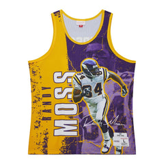 Randy Moss Minnesota Vikings 1998 Player Burst Tank Top Purple - Mitchell & Ness