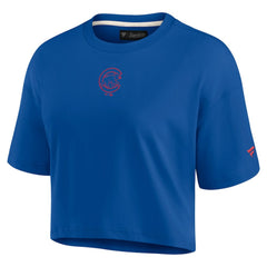 Chicago Cubs Fanatics Women's Elements Super Soft Boxy Cropped T-Shirt Sale