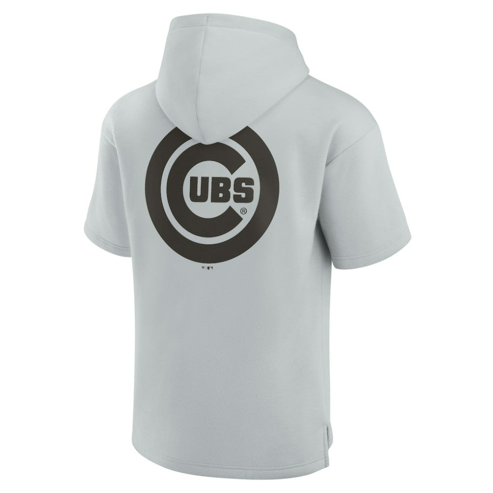 Chicago Cubs Fanatics Unisex Elements Super Soft Fleece Short Sleeve Pullover Hoodie Lifestyle