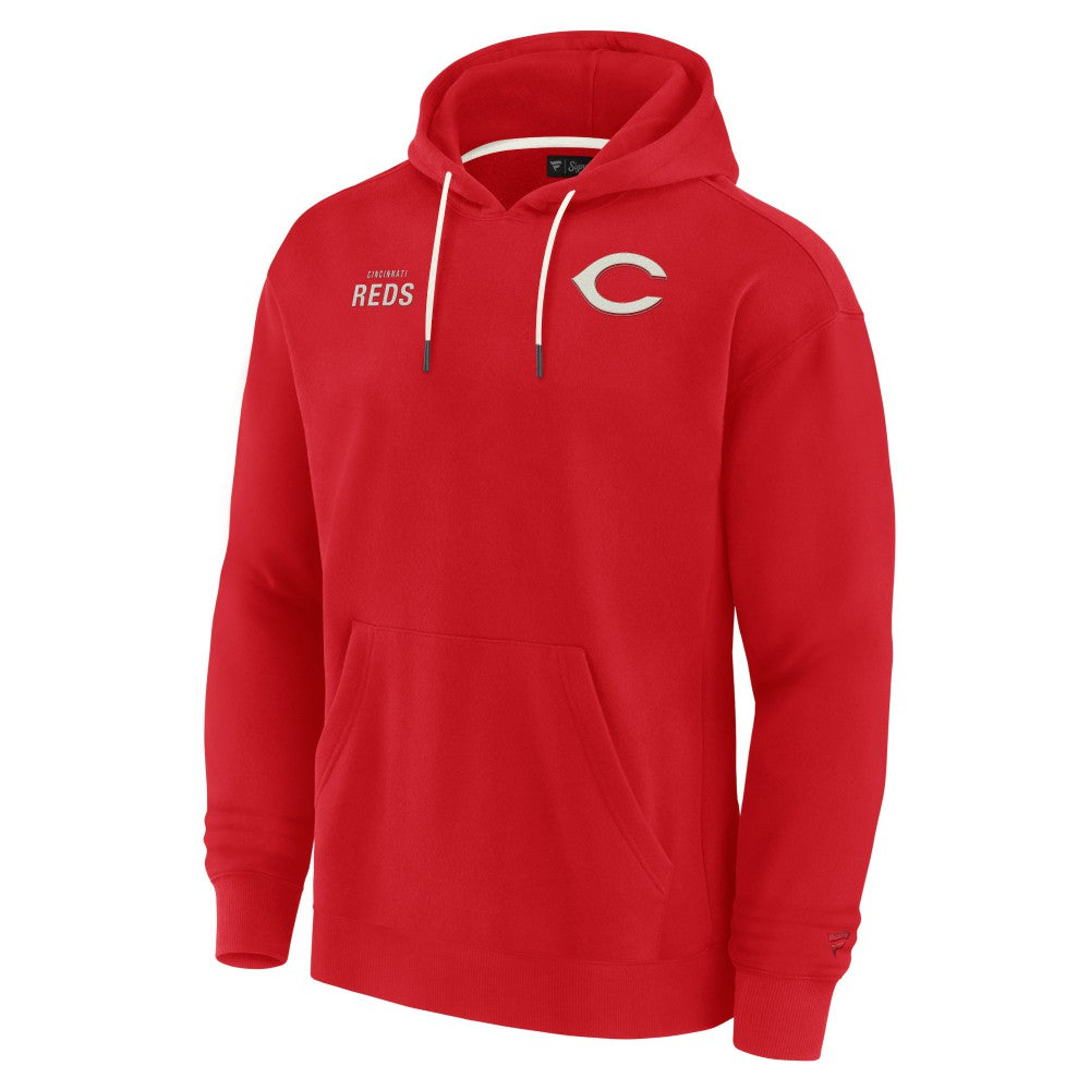 Cincinnati Reds Fanatics Unisex Elements Super Soft Fleece Pullover Hoodie Lifestyle