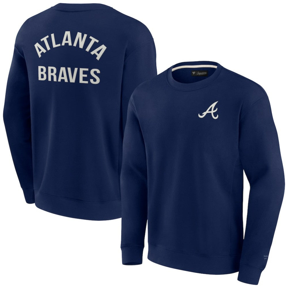 Atlanta Braves Fanatics Unisex Super Soft Pullover Crew Sweatshirt for sale