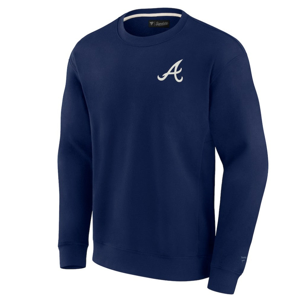 Atlanta Braves Fanatics Unisex Super Soft Pullover Crew Sweatshirt for sale