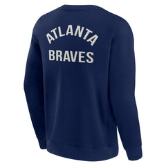 Atlanta Braves Fanatics Unisex Super Soft Pullover Crew Sweatshirt for sale