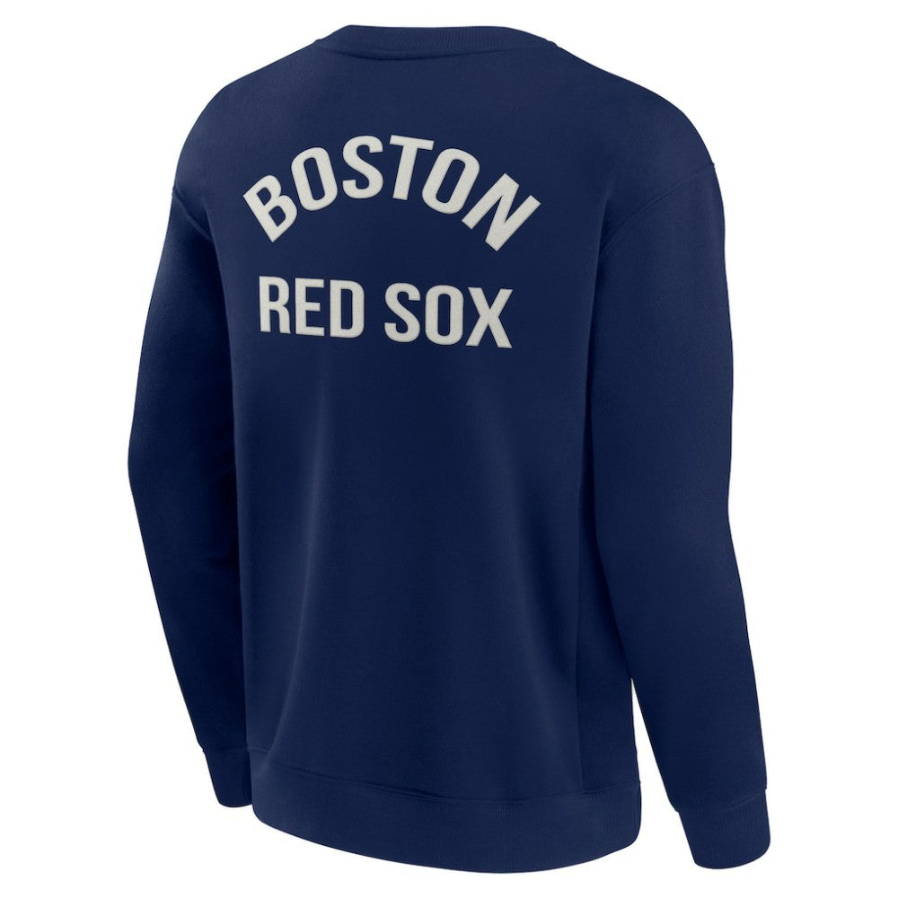 Boston Red Sox Fanatics Unisex Super Soft Pullover Crew Sweatshirt Sale