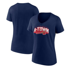 Atlanta Braves Women's Paint the Black V-Neck T-Shirt for sale