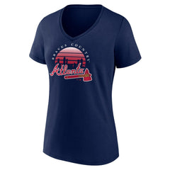 Atlanta Braves Women's One Champion V-Neck T-Shirt Clearance