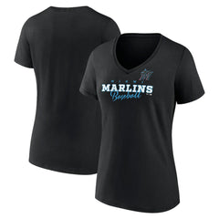 Miami Marlins Women's Back In Business V-Neck T-Shirt Near Me