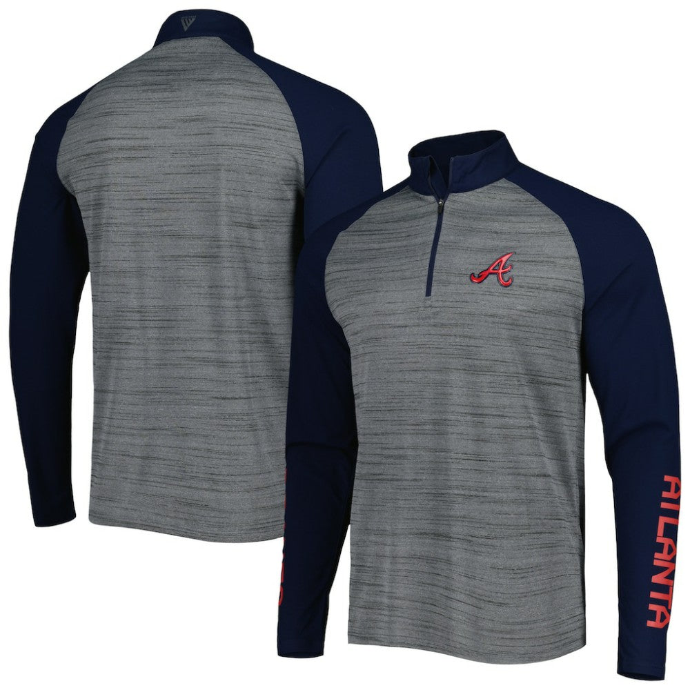 Atlanta Braves Levelwear Vandal Raglan Quarter-Zip Top discount