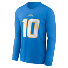 Justin Herbert Los Angeles Chargers Player Name & Number Long Sleeve T-Shirt Powder Blue - Nike