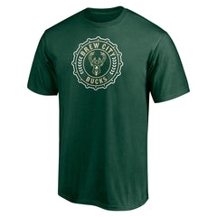 NBA - Milwaukee Bucks Push Ahead T-Shirt - Hunter Green