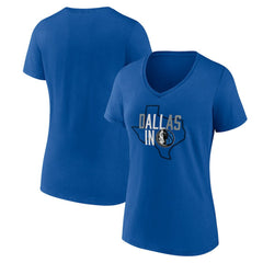 NBA - Dallas Mavericks Women's Core Hometown Launch V-Neck T-Shirt - Blue