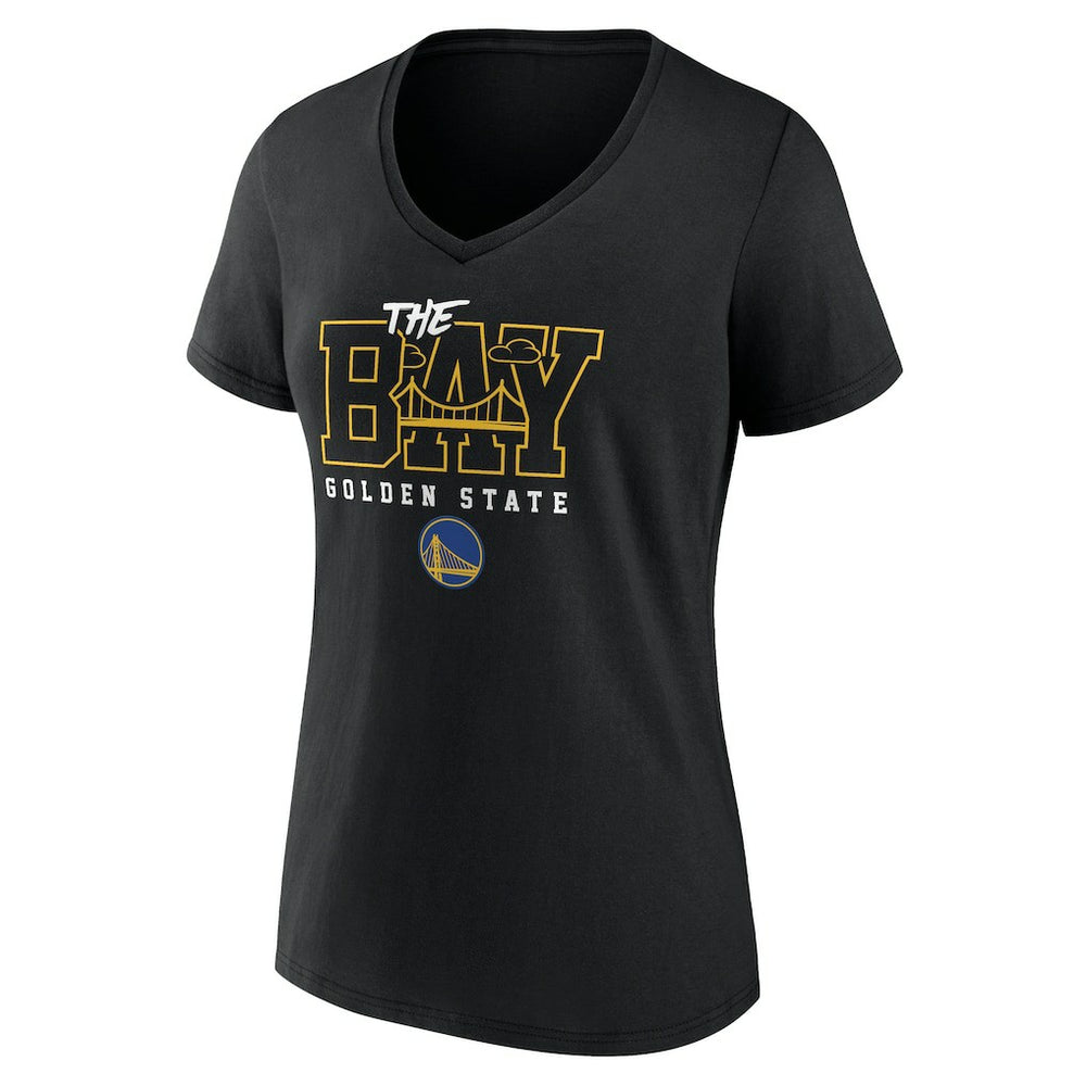 NBA - Golden State Warriors Women's Core Hometown Launch V-Neck T-Shirt - Black