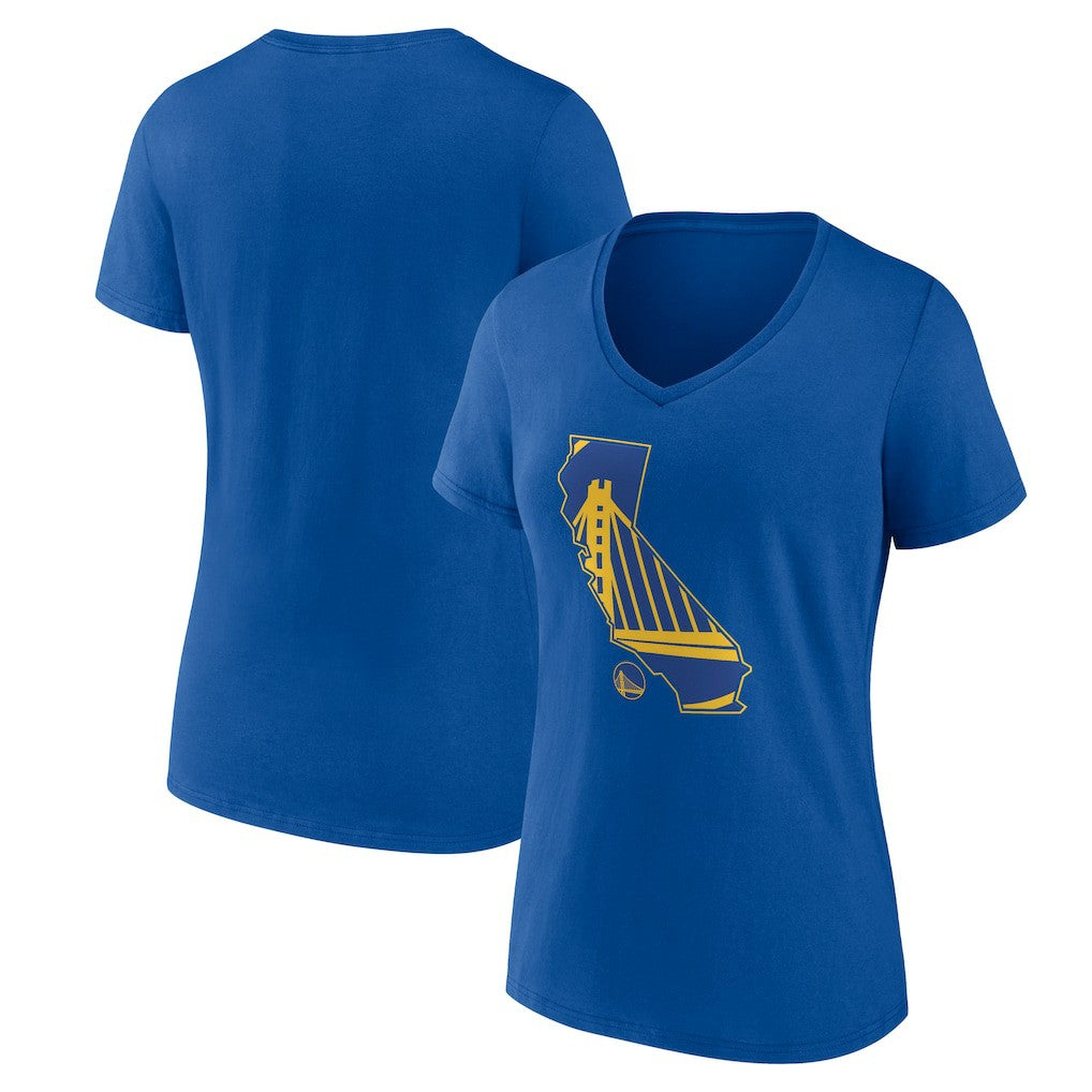 NBA - Golden State Warriors Women's Core Hometown Launch V-Neck T-Shirt - Royal