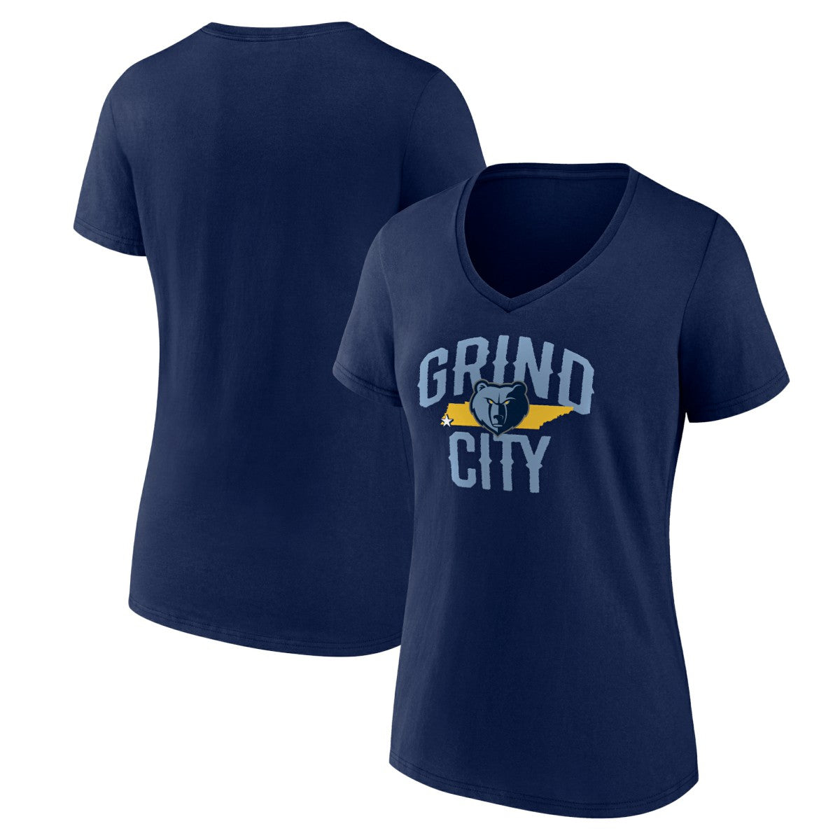 NBA - Women's Navy Memphis Grizzlies Core Hometown V-Neck T-Shirt