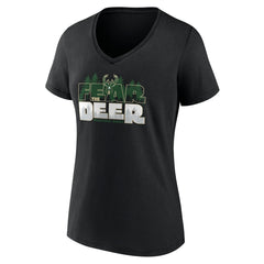 NBA - Women's Black Milwaukee Bucks Core Hometown V-Neck T-Shirt