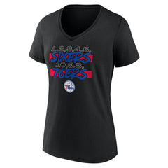 NBA - Women's Black Philadelphia 76ers Core Hometown V-Neck T-Shirt