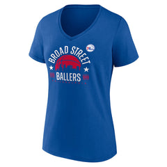 NBA - Philadelphia 76ers Women's Core Hometown Launch V-Neck T-Shirt - Royal