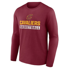 NBA - Cleveland Cavaliers Let's Go Long Sleeve T-Shirt - Garnet