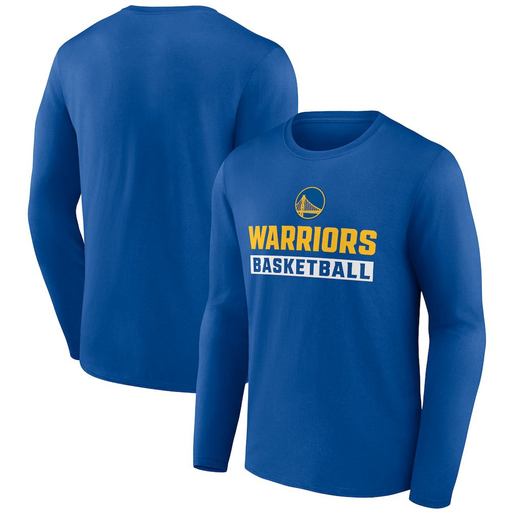 NBA - Golden State Warriors Let's Go Long Sleeve T-Shirt - Royal