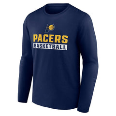 NBA - Indiana Pacers Let's Go Long Sleeve T-Shirt - Navy
