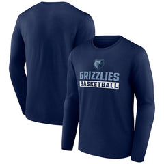 NBA - Memphis Grizzlies Let's Go Long Sleeve T-Shirt - Navy
