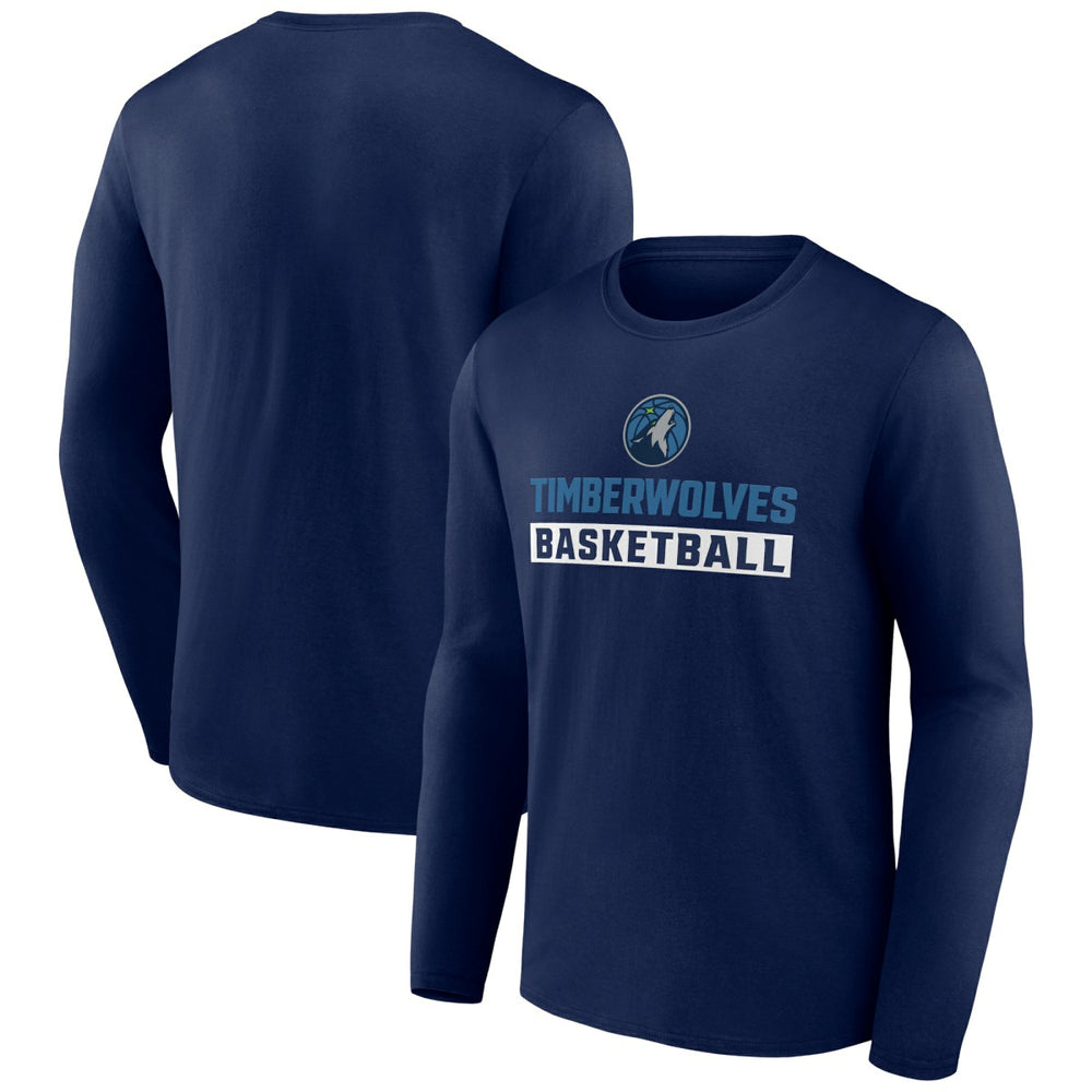 NBA - Minnesota Timberwolves Let's Go Long Sleeve T-Shirt - Navy