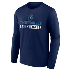 NBA - Minnesota Timberwolves Let's Go Long Sleeve T-Shirt - Navy