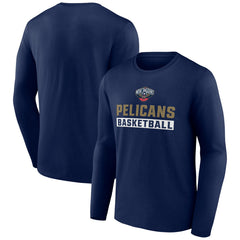NBA - New Orleans Pelicans Let's Go Long Sleeve T-Shirt - Navy