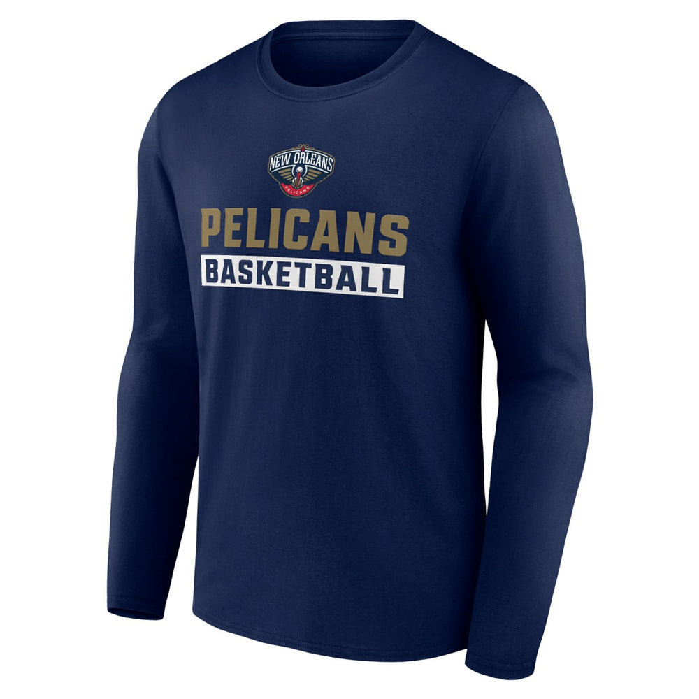 NBA - New Orleans Pelicans Let's Go Long Sleeve T-Shirt - Navy