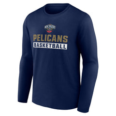 NBA - New Orleans Pelicans Let's Go Long Sleeve T-Shirt - Navy