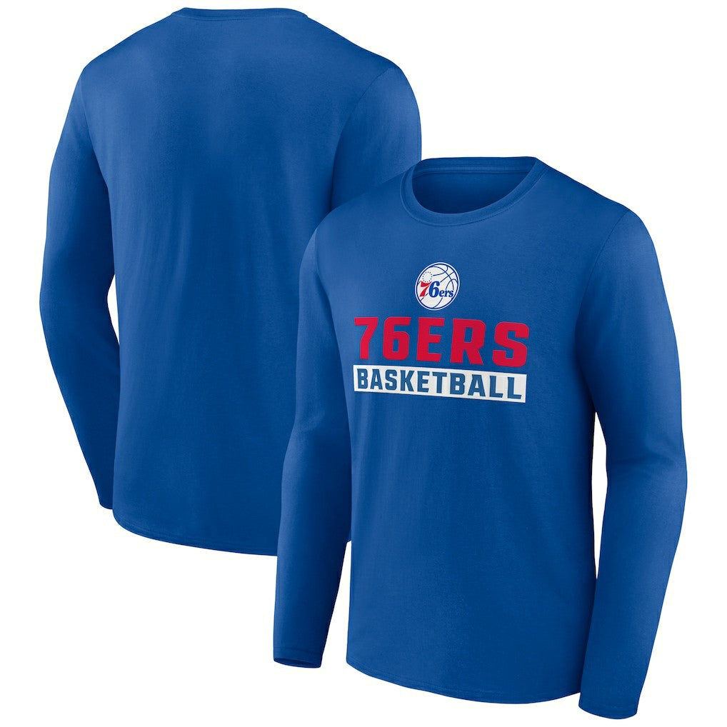 NBA - Philadelphia 76ers Let's Go Long Sleeve T-Shirt - Royal